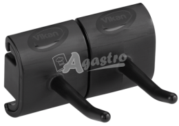 Háček dvojitý k nástěnnému držáku, 82mm, černý 10149