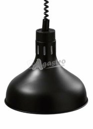 Infra lampa závěsná - černá 29 cm