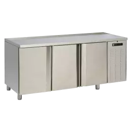 Stůl chladicí elektrický GN1/1, 3 dveře, deska bez lemu, nerez 230V | RM - SCH 3D DH