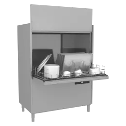 Myčka na černé nádobí dvouplášťová s odpadovým čerpadlem a rekuperací 132x70 - 400 V | RM - S 302 REC ABT