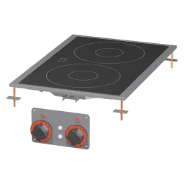 Sporák sklokeramický drop-in elektrická 2x drop-in plotýnka 400 V | RM - PCCD-64ET