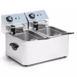 Elektrická fritéza 2-komorová 2x4 l, 2x2 kW, 230 V