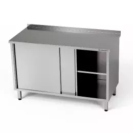 Nerezový pracovní stůl se skříňkou 150x70x85 cm