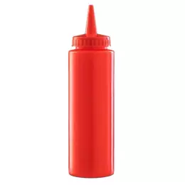 Dávkovač na omáčky z polyetylenu 0,25 l, červený