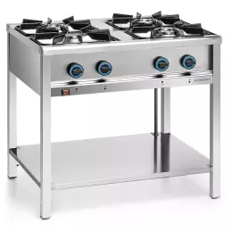 Gastronomická plynová kuchyně 4-hořáková s dolní policí, 23 kW