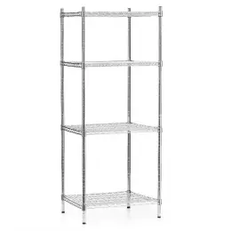 Chromovaný ocelový regál 61x61x180 cm skládací