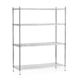 Chromovaný ocelový regál 122x61x180 cm skládací