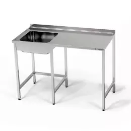 Nerezový stůl s dřezem s 1 mísou a prostorem pro myčku 170x60x85 cm