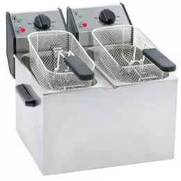 Elektrická dvoukomorová fritéza - 2x5 l