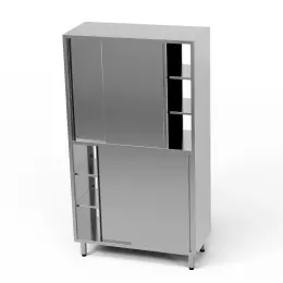 Nerezová průchozí skříňka dělená 90x60x200 cm