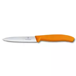 Švýcarský nůž na zeleninu Swiss Classic oranžový délka čepele 10 cm