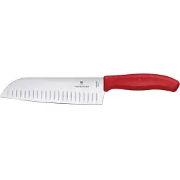 Nůž Santoku Swiss Classic červený Délka čepele 17 cm