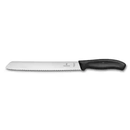 Švýcarský nůž na chléb Classic černý s čepelí dlouhou 21 cm