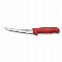 Červený vykosťovací nůž FIBROX - délka čepele 12 cm