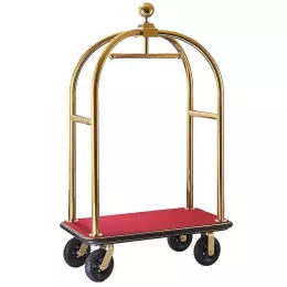 Vozík na zavazadla z pozlacené oceli