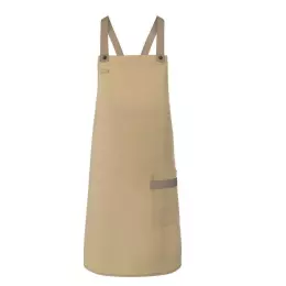 Zástěra Urban-Look X-Style pruhovaná vázaná  s kapsou stone grey