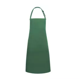 Kuchařská zástěra Basic 75 x 90 cm s kapsou a přezkou lesní zelená