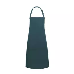 Kuchařská zástěra Basic  75 x 90 cm s kapsou a přezkou borovicově zelená
