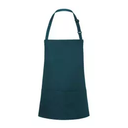 Krátká zástěra Basic  75 x 60 cm s kapsou a přezkou borovicově zelená