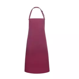 Kuchařská zástěra Basic 75 x 90 cm s kapsou a přezkou vínová