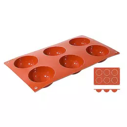 Silikonová forma na pečení, polokoule o průměru 7 cm CONTACTO 6630/076