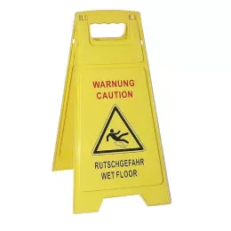 Volně stojící tabule kluzká podlaha