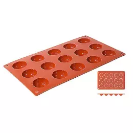 Silikonová forma na pečení, půlkulatá, průměr 4 cm