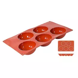 Silikonová forma na pečení, půlkulatý průměr 8 cm