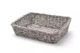 Obdélníkový šikmý koš šedý HENDI 426661