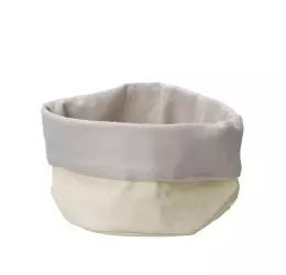 Pytel na chléb, bavlněný, béžový, kulatý, 25 cm