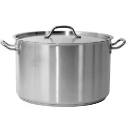 Nerezový nízký hrnec - objem 31,4 l s víkem