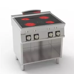 Sklokeramický sporák se 4 hořáky