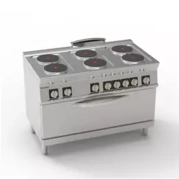 Elektrický sporák se 6 hořáky a troubou