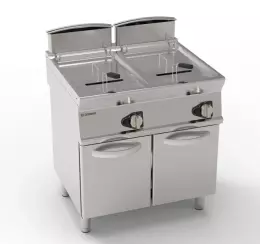 Dvoukomorová plynová fritéza 2 x 13 l 23 kW s uzavřeným dnem