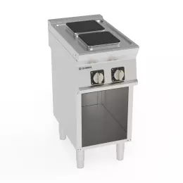 Elektrický sporák na otevřeném podstavci 2 čtvercová pole 22x22 cm