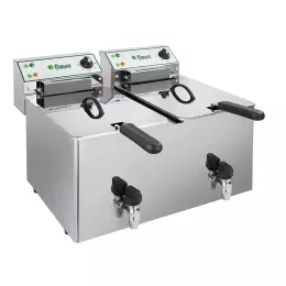 Elektrická fritéza 2-komorová s kohoutkem, 2x10 l, 12 kW, 400 V
