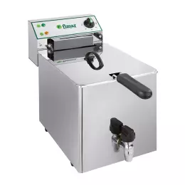 Elektrická fritéza s kohoutkem 1-komorová 8L, studená zóna, 3 kW, 230 V