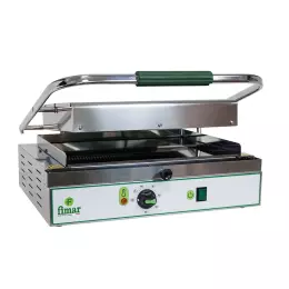 Kontaktní gril panini s keramickými deskami, hladká horní deska, rýhovaná spodní deska 40x30 cm, 2 kW, 230 V