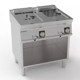 Elektrická dvoukomorová fritéza - objem 2 x 8 l 15 kW otevřená skříň TECNOINOX 716097