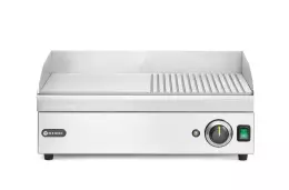 Elektrická grilovací deska Kitchen Line, 1/2 drážkovaná HENDI 154946