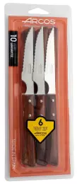 Sada 6 steakových nožů, FOREST - délka 22 cm, buk