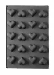 Silikonová forma HEART, 57x37,5x(V)3,5 cm HENDI 677254