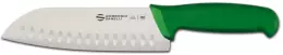 Nůž Santoku Supra colore se zoubky, délka 31 cm, zelený