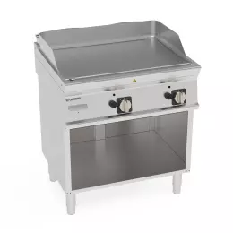 Broušená chromovaná plynová grilovací deska na otevřeném podstavci 74,8x56,4 cm