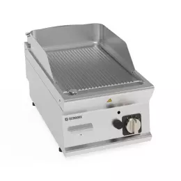 Nastavitelná plynová grilovací deska s drážkami z broušeného chromu 35,3x56,4 cm