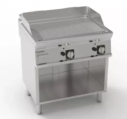 Otevřená drážkovaná plynová grilovací deska 74,8x56,4 cm