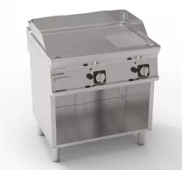 Plynová 1/3 drážkovaná grilovací deska na otevřeném podstavci 74,8x56,4 cm