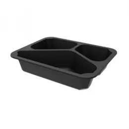 Obědové boxy na jídlo s sebou 3-komorové 22,7x17,8x5 cm - 320 kusů
