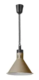 Závěsná lampa na ohřívání pokrmů, kuželová, béžová, 230V/250W, ⌀27,5x(V)25 cm