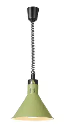 Závěsná lampa na ohřívání pokrmů, kuželová, HENDI, zelená, 230V/250W, ⌀27.5x(V)25 cm